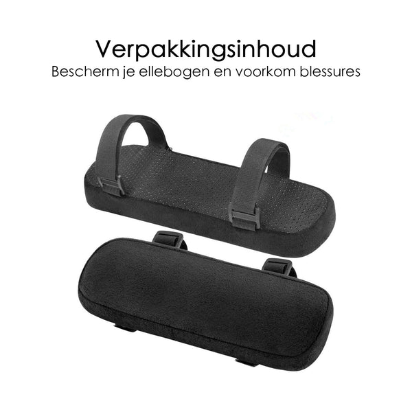 Armleuning Kussen Bureaustoel - Universeel - Zwart - 2 Stuks