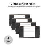 Hoogwaardige Opbergtas voor Kleding - 4 Stuks - Zwart - Organizer voor Dekbed