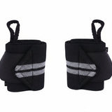 Fitness - Crossfit Polsband - Polsbandage Wrist Support Wraps - Pols Bandage Band - Set Van 2 Stuks - Zwart-Grijs