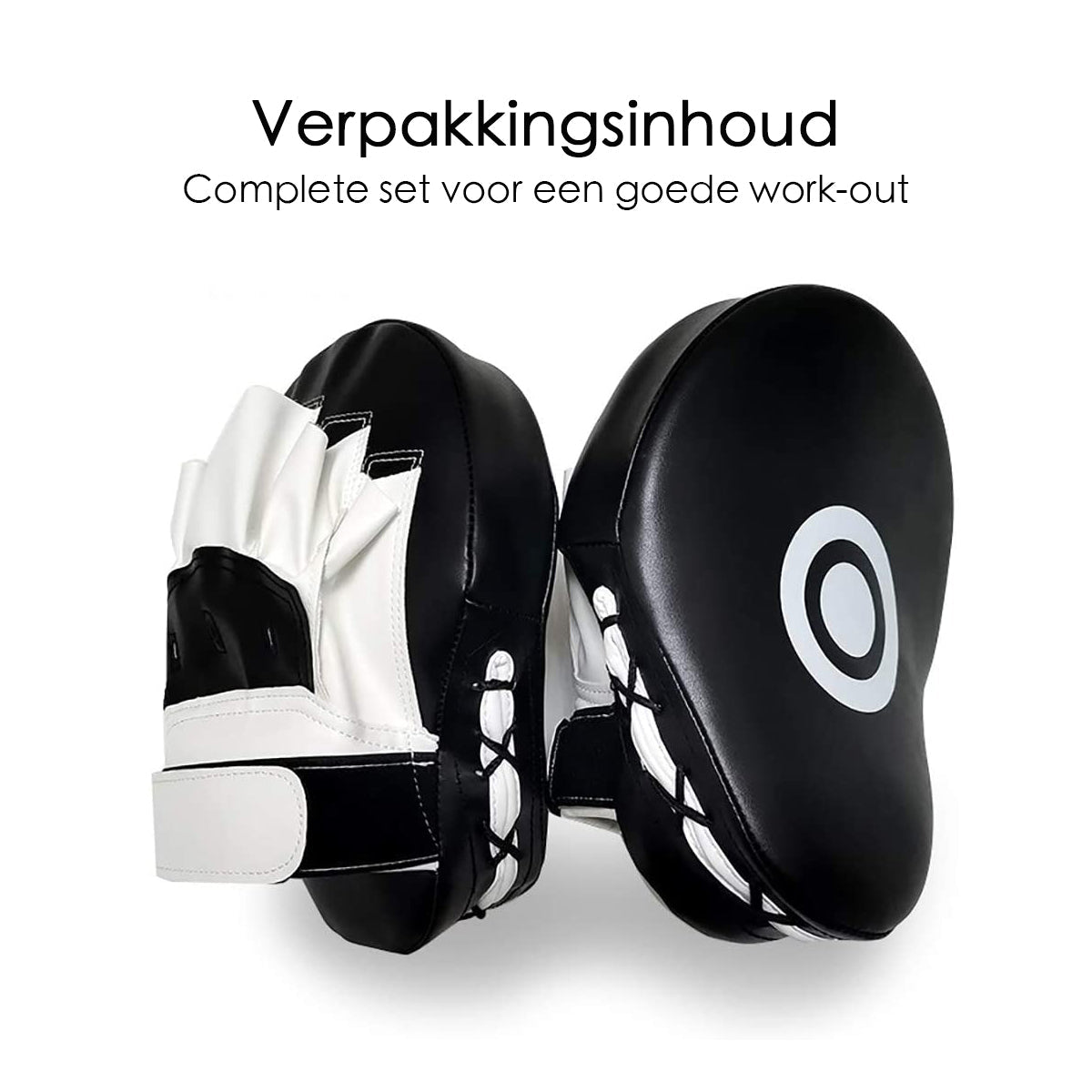 Bokspads - Stootkussens - Met Target - 2 Stuks - Zwart/Wit