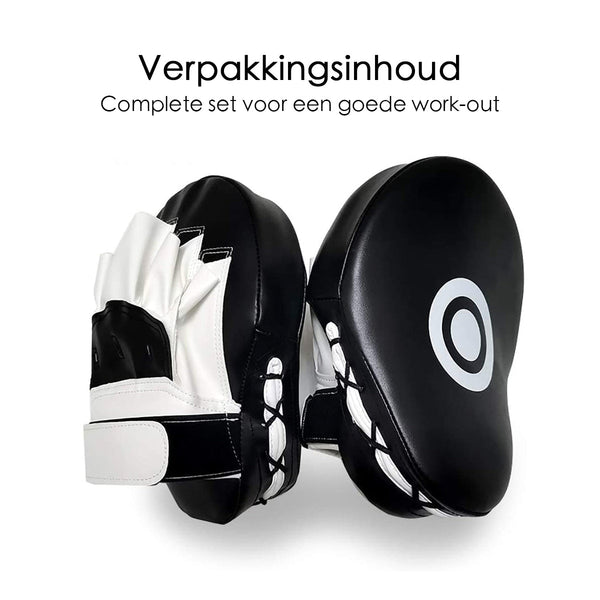 Bokspads - Stootkussens - Met Target - 2 Stuks - Zwart/Wit