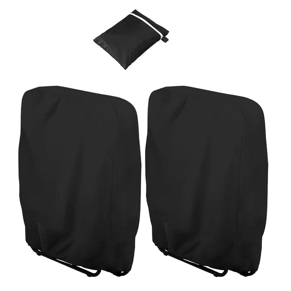 Beschermhoes voor Tuinstoel - 2 Stuks - Tuinstretcher beschermhoes - 110x71x34cm - Zwart - De ideale bescherming voor je tuinmeubelen