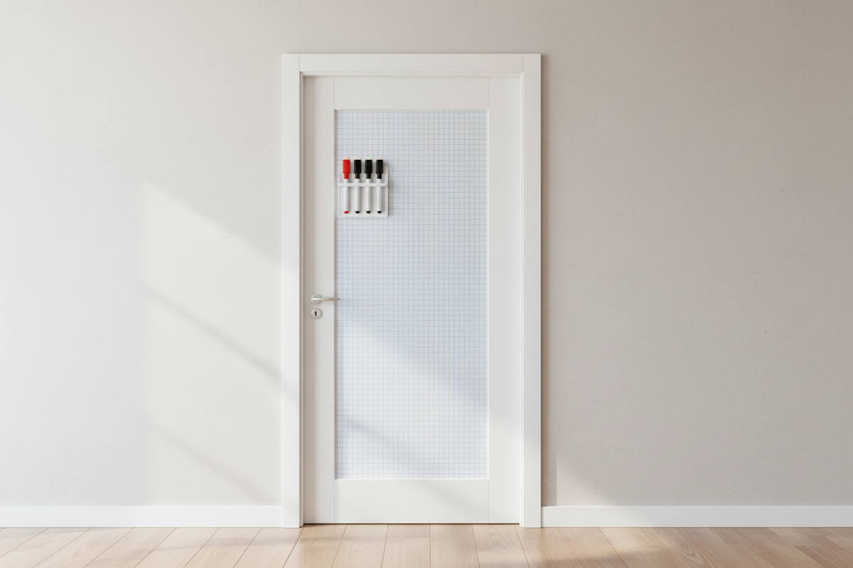 Whiteboard Folie XL Zelfklevend 45 cm x 200 cm - Inclusief 4 Stiften en Wisser