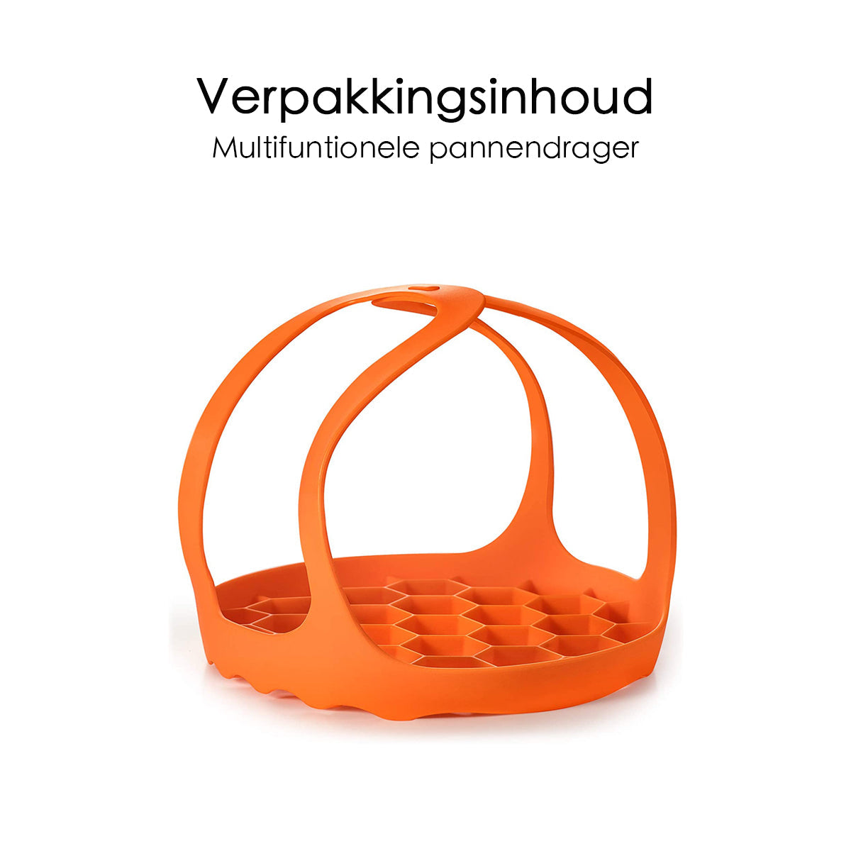 Pannenhouder - Diameter 20 cm - Lichtgewicht - Siliconen - Oranje