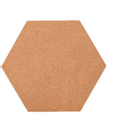 Kurk prikbord Zeshoek - Zelfklevend - 3 stuks - 20 x 17 x 0,7 cm