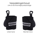 Fitness - Crossfit Polsband - Polsbandage Wrist Support Wraps - Pols Bandage Band - Set Van 2 Stuks - Zwart-Grijs