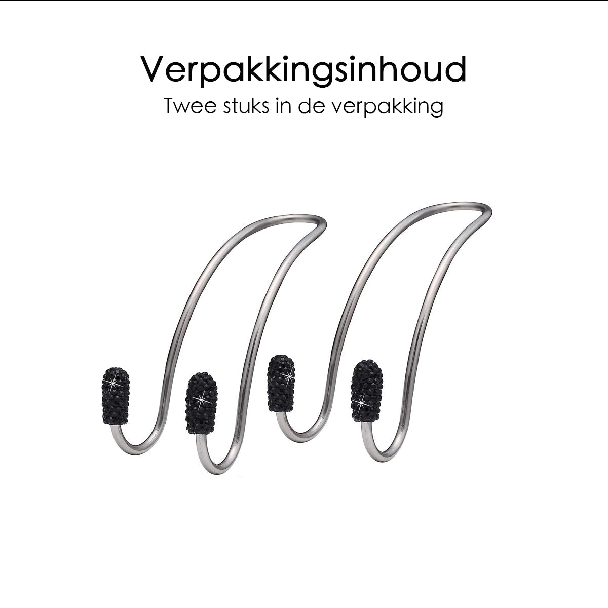 Autokapstok - Auto Opberghaak - Tashaak - Diamantlook - 2 Stuks