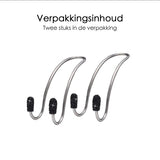 Autokapstok - Auto Opberghaak - Tashaak - Diamantlook - 2 Stuks