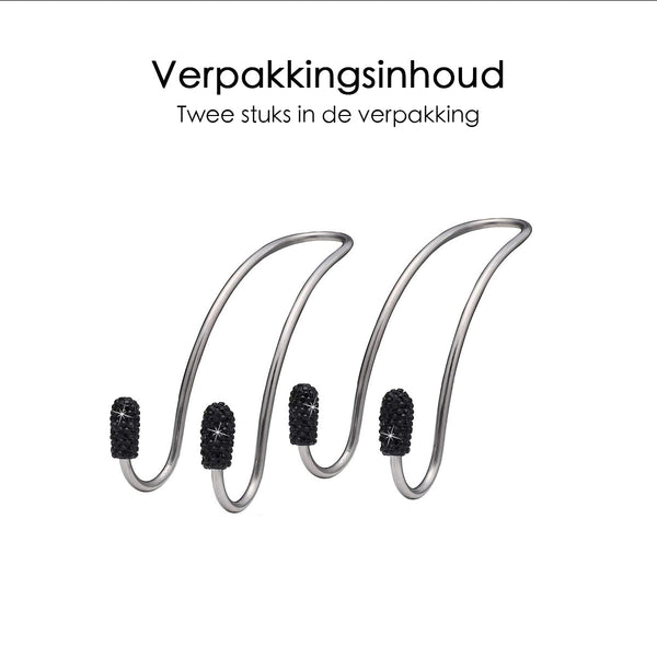 Autokapstok - Auto Opberghaak - Tashaak - Diamantlook - 2 Stuks