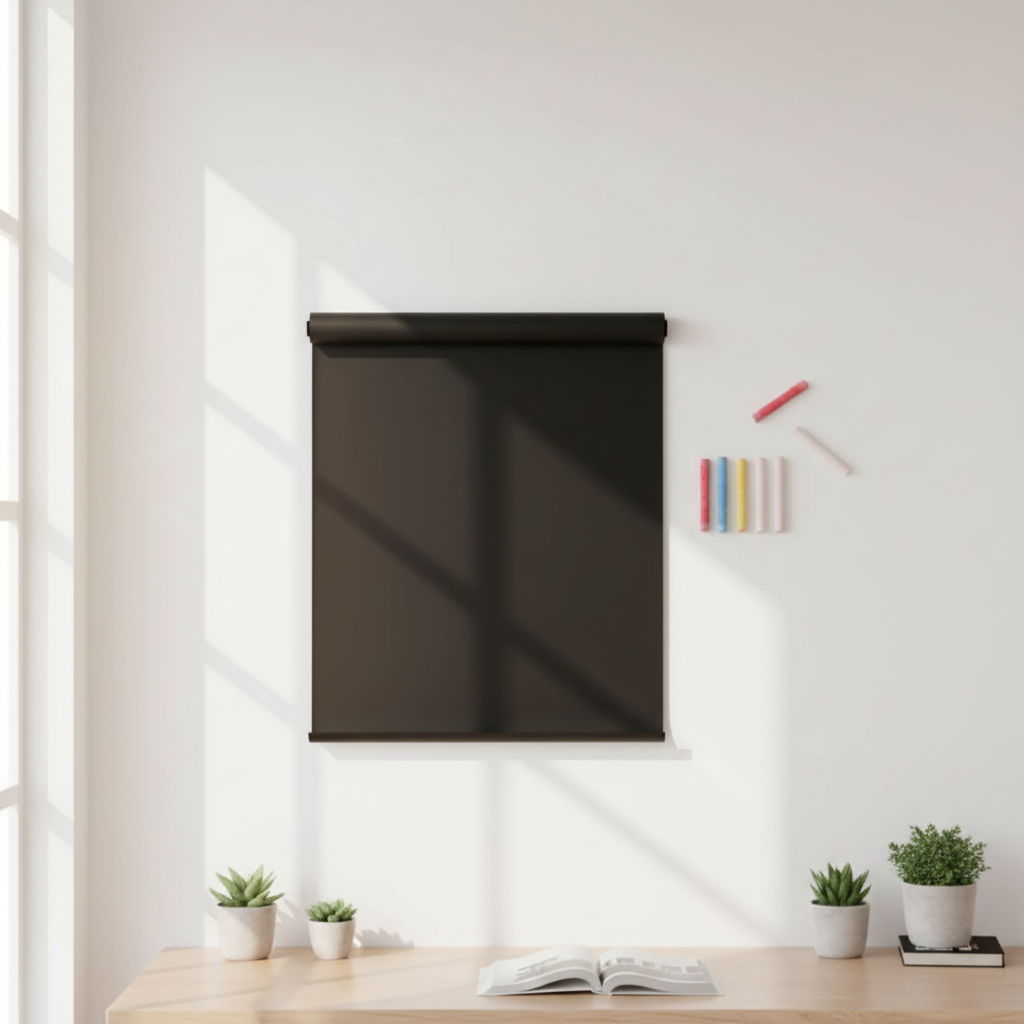 Krijtbordfolie - 200x60 cm - Muursticker - Inclusief krijtjes