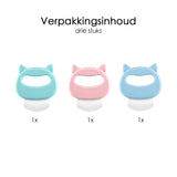 Kattenmassage - Massageborstel - Flexibel Materiaal - Set van 3