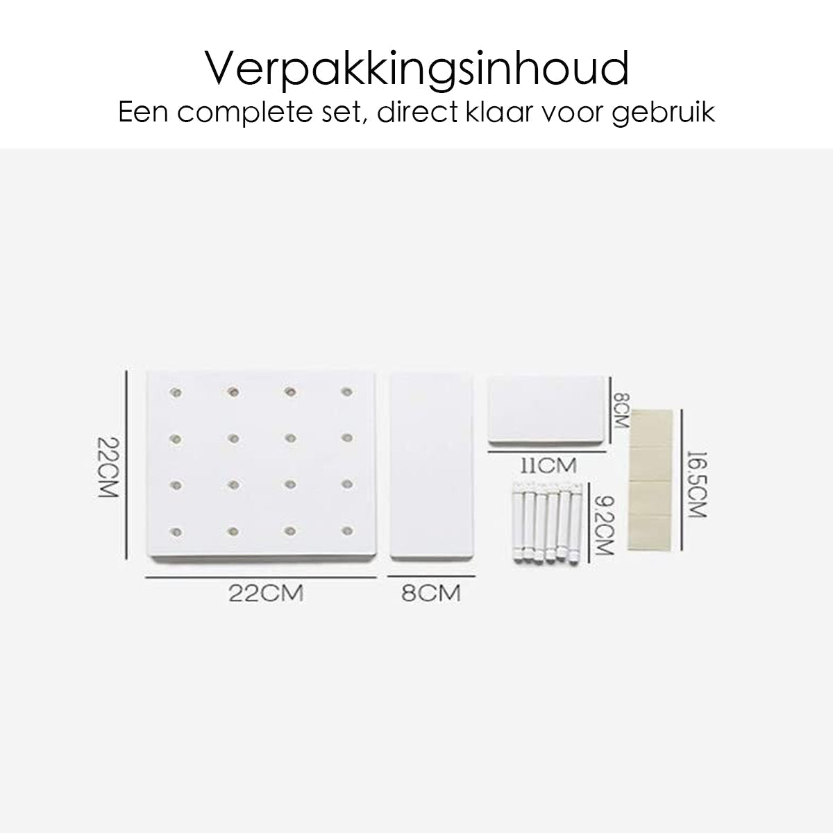 Wandrek - Zelfklevend - Grijs - 22 cm x 22 cm