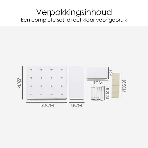 Wandrek - Zelfklevend - Grijs - 22 cm x 22 cm