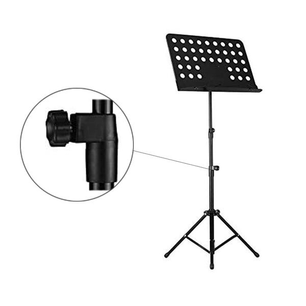 Muziekstandaard Inklapbaar & Verstelbaar - Zwart - 145 cm - Bladmuziek houder - Lessenaar voor Bladmuziek