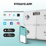 Digitale Slimme Personenweegschaal Wit