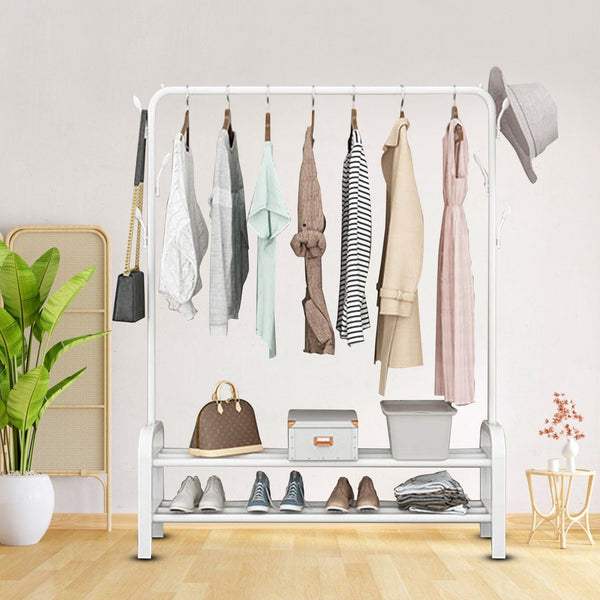 Kledingrek met Schoenenrek Wit