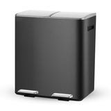 Prullenbak Met Pedaal Zwart-Zilver