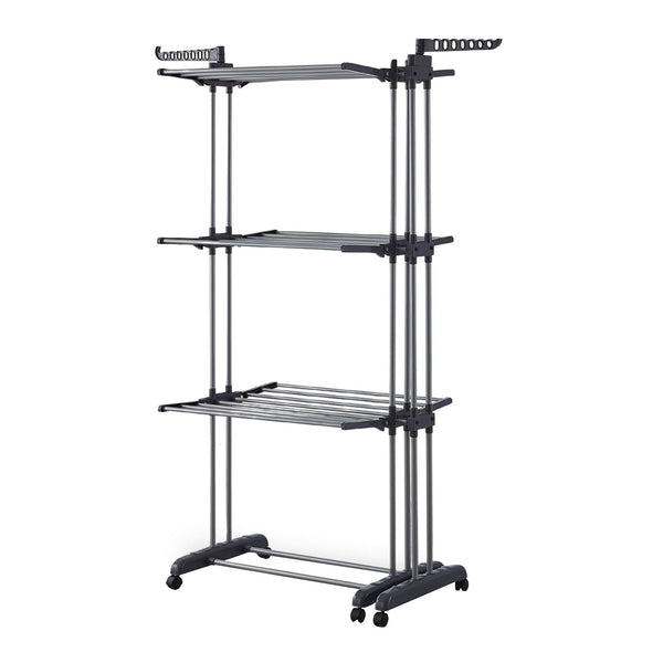 Dubbele Droogtoren Inklapbaar Grijs