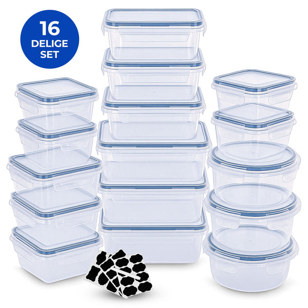 Bayt Kitchen Vershoudbakjes - 16-delig - Glas