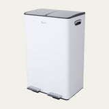 Prullenbak 60 Liter (2x30L) - Wit