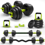 Dumbell Set 40 KG Zwart-Groen