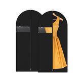 Kledinghoes - 10 stuks - 160x40 cm - Zwart met Ruit - Kledinghoezen - Kledinghoes Zwart - Trouwjurkhoes - Kostumhoes