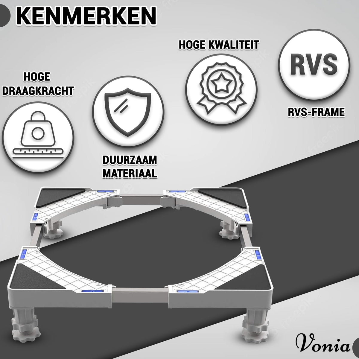 Wasmachine Verhoger Wit