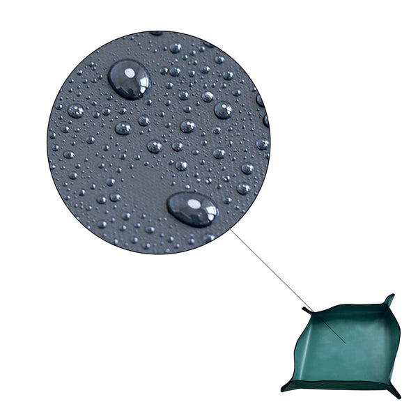 Verpotmat - 75 x 75 cm - Groen met Drukknopen - Waterdichte Mat - Plantenmat - Tuinmat