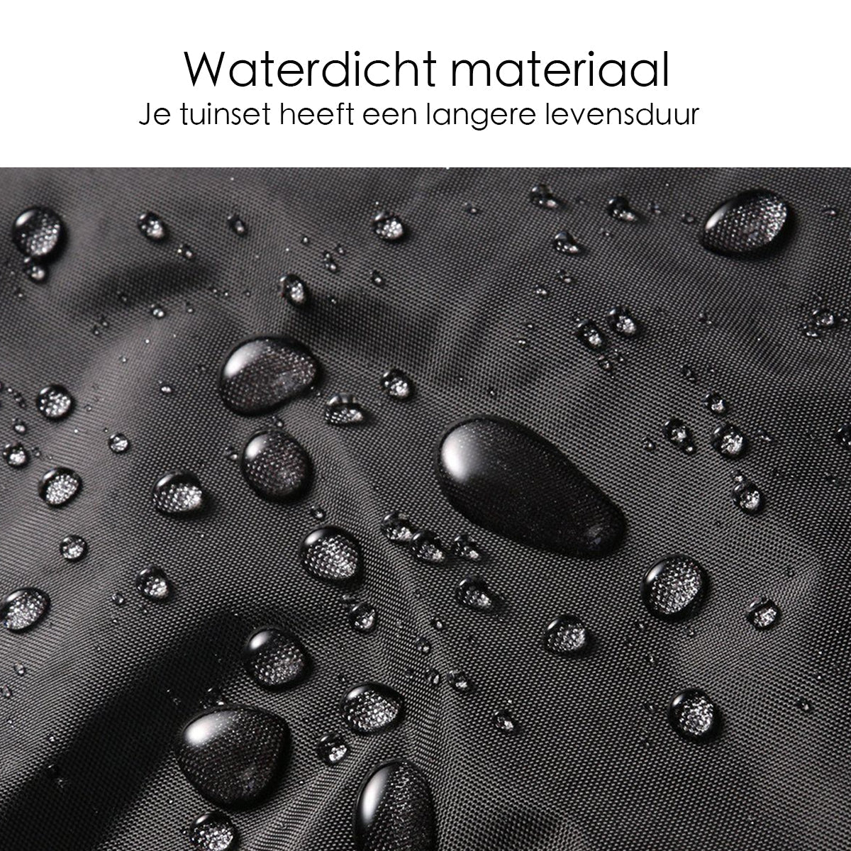 Beschermhoes voor tuinmeubelen - 213 x 132 x 74 cm - Zwart - Waterdicht - Afdekhoes