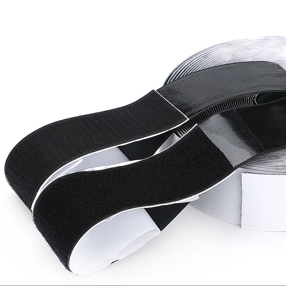 Klittenband - Rol Van 1 Meter - 10 cm Breed - Zwart