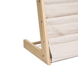 Kinderboekenkast - 80 x 75 x 30 cm - Bruin - Hout met Linnen - Kinderboekenrek - Boekenrek Kinderkamer