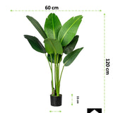 Kopu® Kunstplant Strelitzia Nicolai 120 cm - Paradijsvogelplant 8 blad