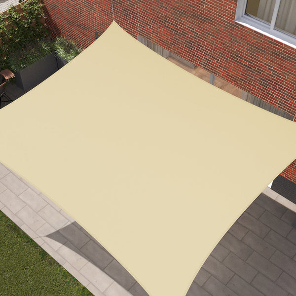 Kopu® Schaduwdoek Rechthoek 4x6 m Waterdicht - Zonnedoek - Creme