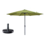 Kopu® Madrid grote Parasol Rond 350 cm met Beschermhoes en Voet - Olijfgroen