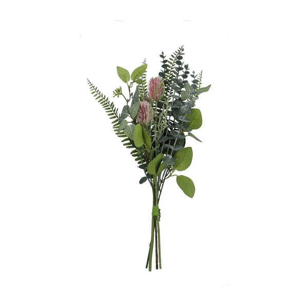 Kopu® Kunstbloemen Distel  Boeket Mix 56cm - Bordeaux