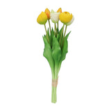 Kopu Kunstbloemen Bos Tulpen Mix 7 Stuks 39 cm - Geel
