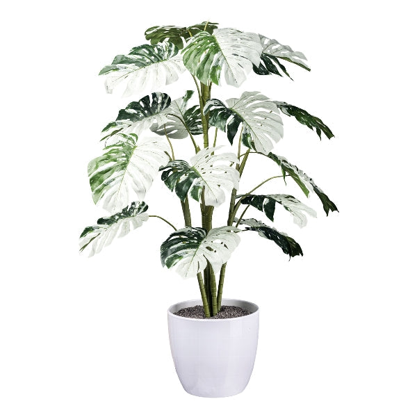 Kopu® Kunstplant Monstera Variegata Half Moon 115 cm - 16 bladeren