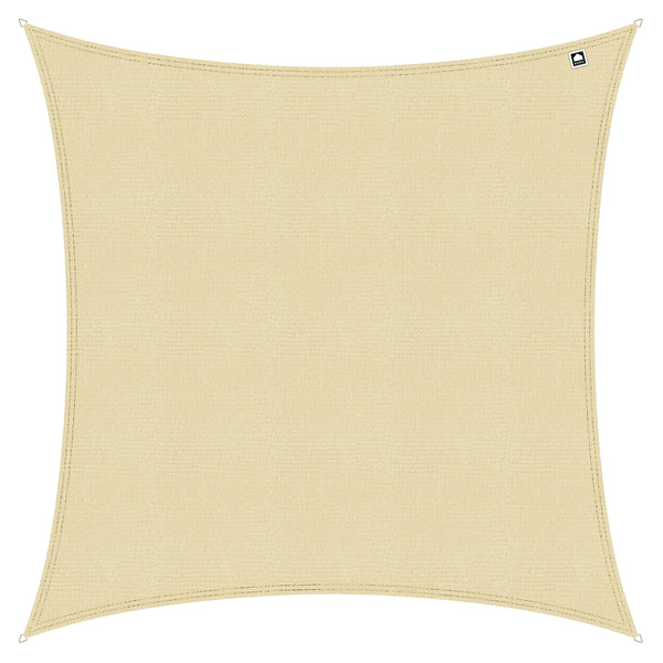 Kopu® Schaduwdoek Vierkant 5x5 m - 280 gram Waterdoorlatend - Creme