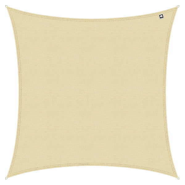 Kopu® Schaduwdoek Vierkant 5x5 m - 280 gram Waterdoorlatend - Creme