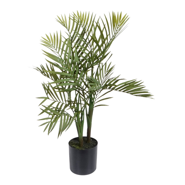 Kopu® Kunstplant Bergpalm 65 cm 3 stammen - in zwarte pot - Nepplant