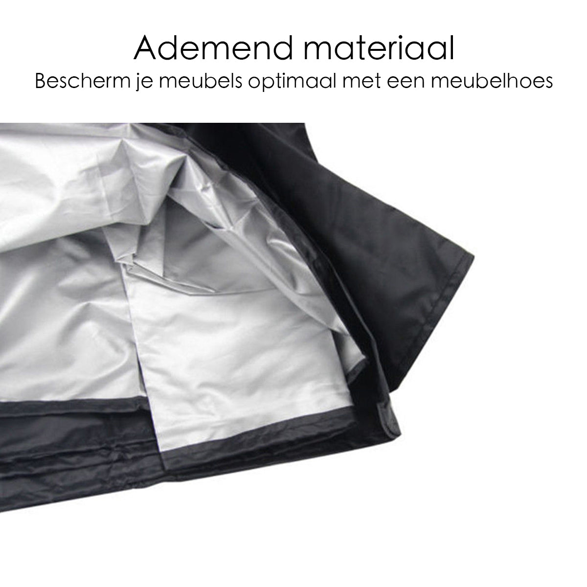 Beschermhoes voor tuinmeubelen - 213 x 132 x 74 cm - Zwart - Waterdicht - Afdekhoes