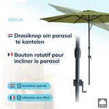 Kopu® Valencia Parasol Rond 300 cm met Beschermhoes - Olijfgroen
