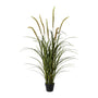 Kopu® Kunstplant Miscanthus 135 cm - 7 pluimen - in zwarte pot
