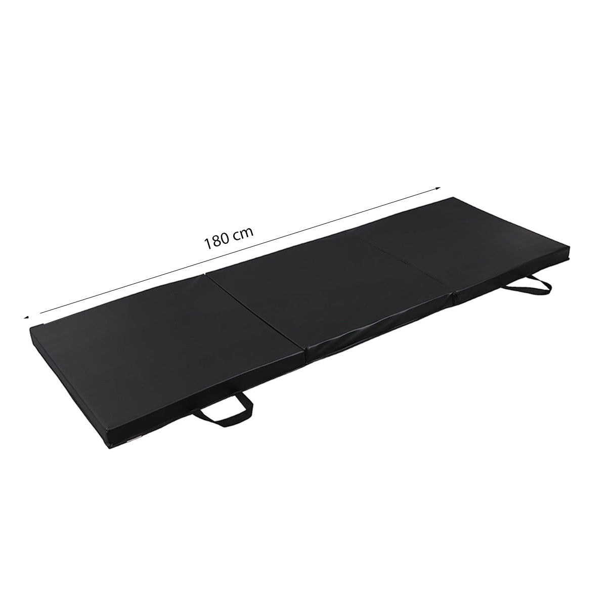 Sportmat Opvouwbaar - Zwart - 180 x 60 x 5 cm - Extra Dik - Opvouwbare Yogamat - Inklapbare Fitnessmat - Vloermat voor Yoga, Meditatie, Sport en Turnen - Turnmat