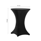 Statafelrok - 2 Stuks -  Zwart - Universeel - Statafel Hoes - Hoes voor Statafels -  Stretch Materiaal -