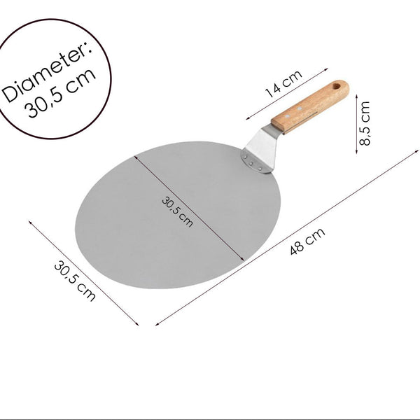 Pizzaschep - Houten Handvat - 30cm Pizzaschep - Pizzaspatel