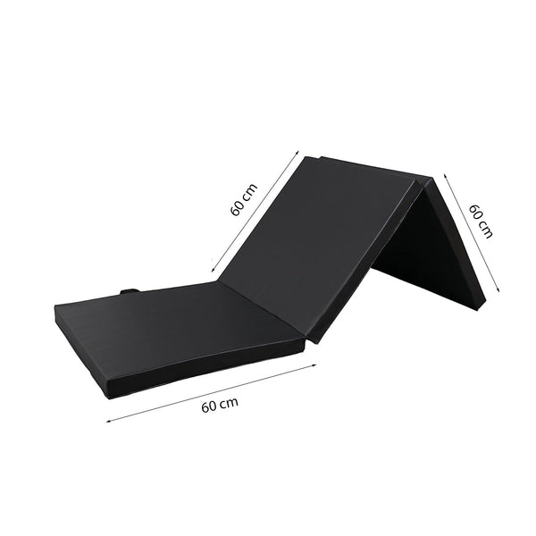 Sportmat Opvouwbaar - Zwart - 180 x 60 x 5 cm - Extra Dik - Opvouwbare Yogamat - Inklapbare Fitnessmat - Vloermat voor Yoga, Meditatie, Sport en Turnen - Turnmat