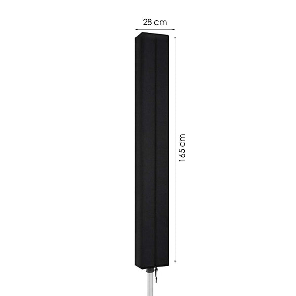Droogmolen Hoes - Zwart - 165 x 28 cm - Hoes voor Droogmolen - Droogrek Hoes