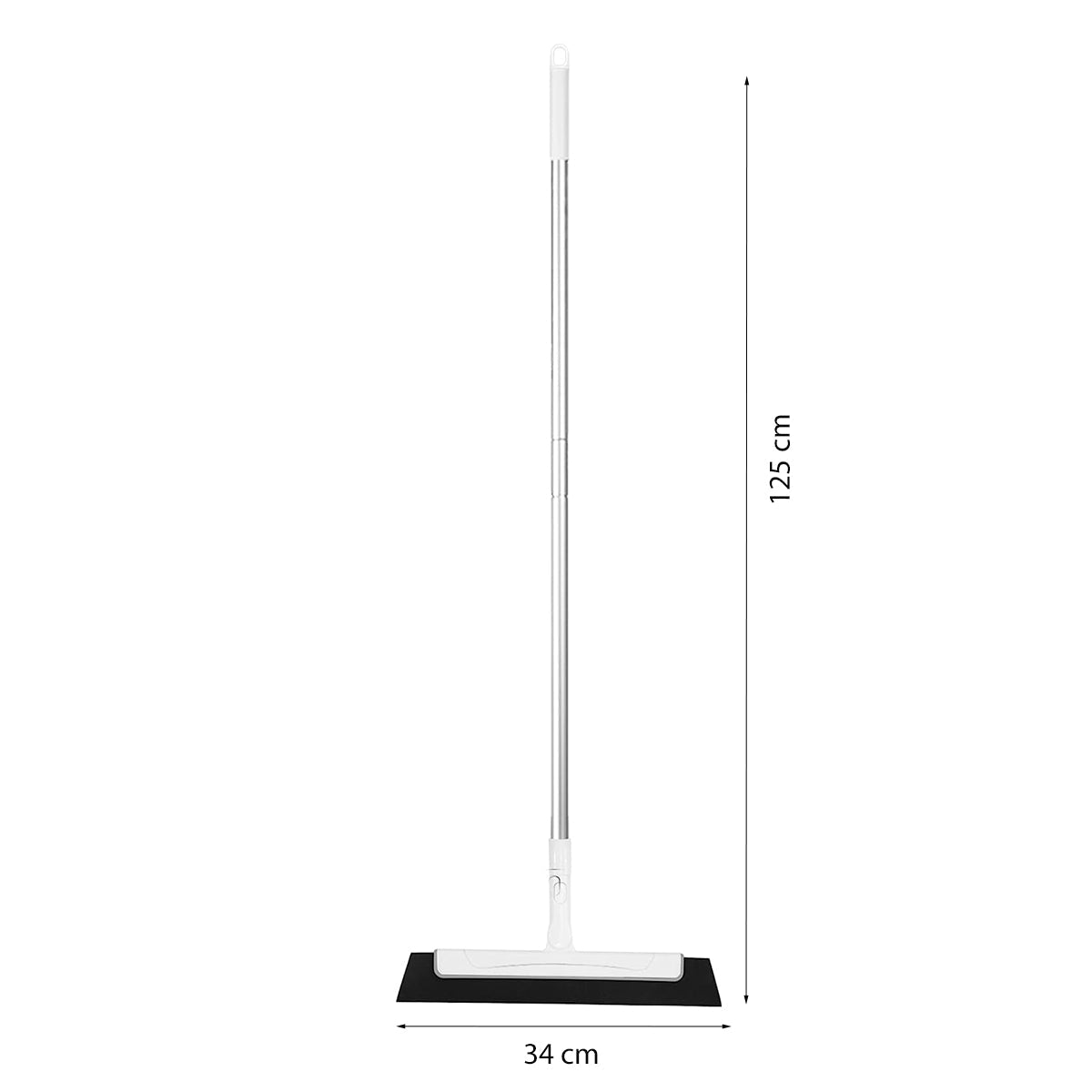 Vloerwisser met Lange steel - 125 cm - Wit - Vloertrekker met Verstelbare steel