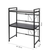 Magnetronrek Verstelbaar - Zwart - Verstelbaar van 40 tot 60 cm Breed - Magnetronkast - Magnetronhouder - Magnestronstandaard - Rek voor Magnetrons